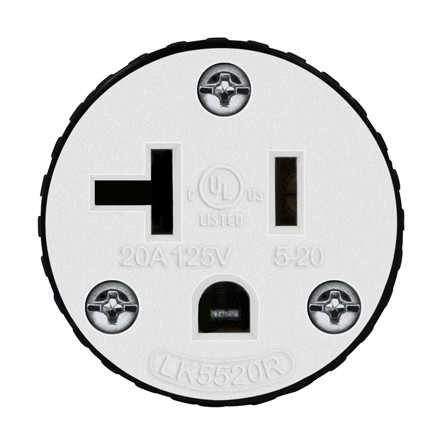 Straight Blade Cord Connector, 20A, 5-20C - Black view 2