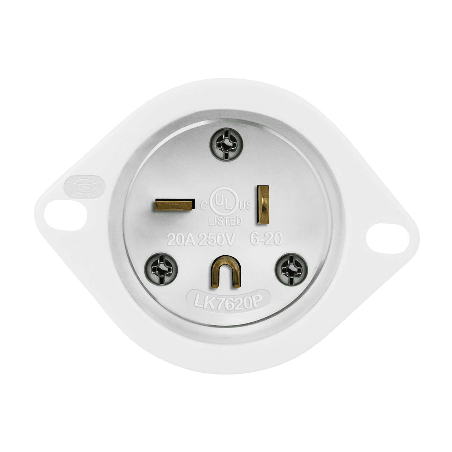 Straight Blade Flanged Inlet, 20A, 6-20PFI (66233) - Enerlites