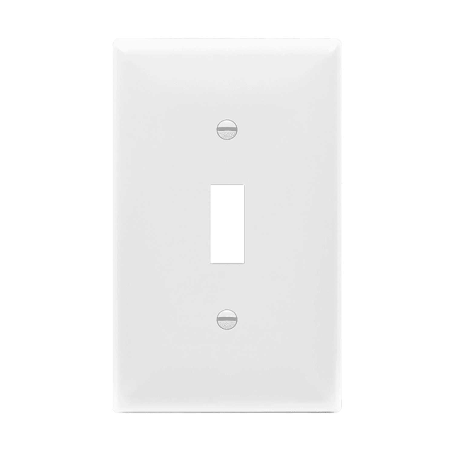 Toggle Switch One-Gang Wall Plate, Mid-Size - White