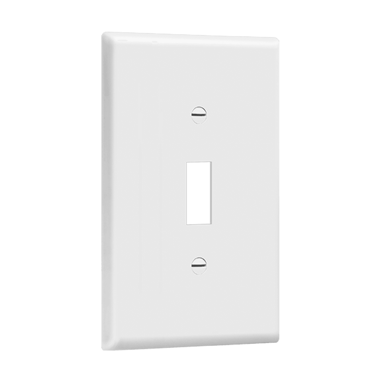 Toggle Switch One-Gang Wall Plate, Mid-Size - White view 2