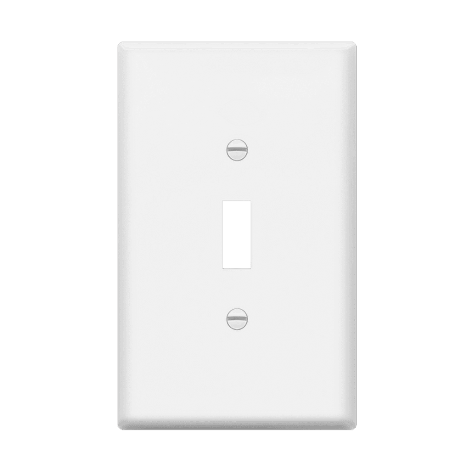 Toggle Switch One-Gang Wall Plate, Oversize - White