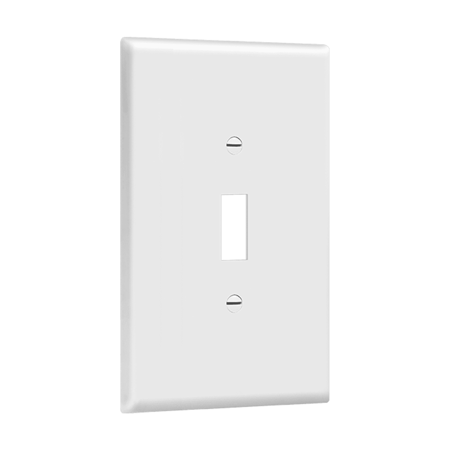 Toggle Switch One-Gang Wall Plate, Oversize - White view 2