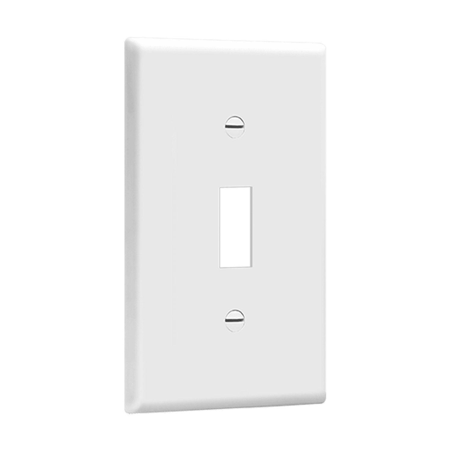 Toggle Switch One-Gang Wall Plate - White view 2